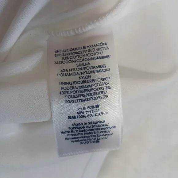 Chaps, Cream Eyelet Dress, Size 12, Sleeveless, Wide Neck, Zip Back - Picture 16 of 16